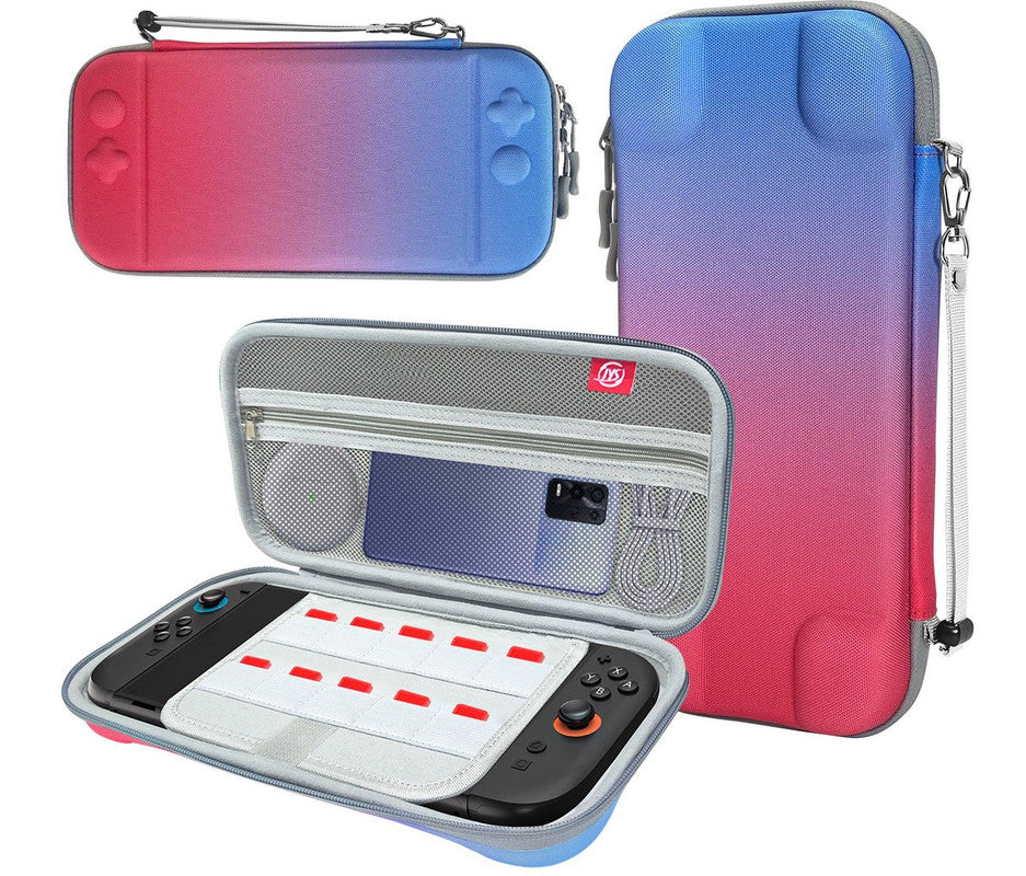 Portable Hard Shell Travel Case for Nintendo Switch/Switch Lite/OLED - Game Card Slots & Accessory V888-ELOSUNG35076