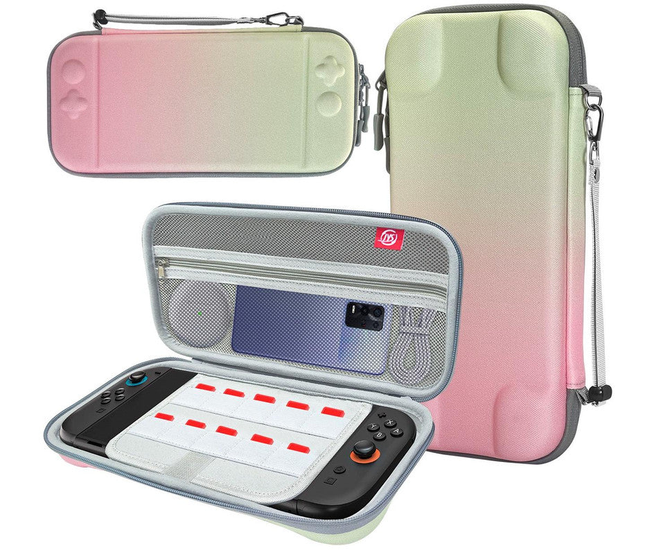 Portable Hard Shell Travel Case for Nintendo Switch/Switch Lite/OLED - Game Card Slots & Accessory V888-ELOSUNG35077