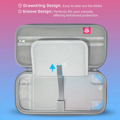 Portable Hard Shell Travel Case for Nintendo Switch/Switch Lite/OLED - Game Card Slots & Accessory V888-ELOSUNG35077