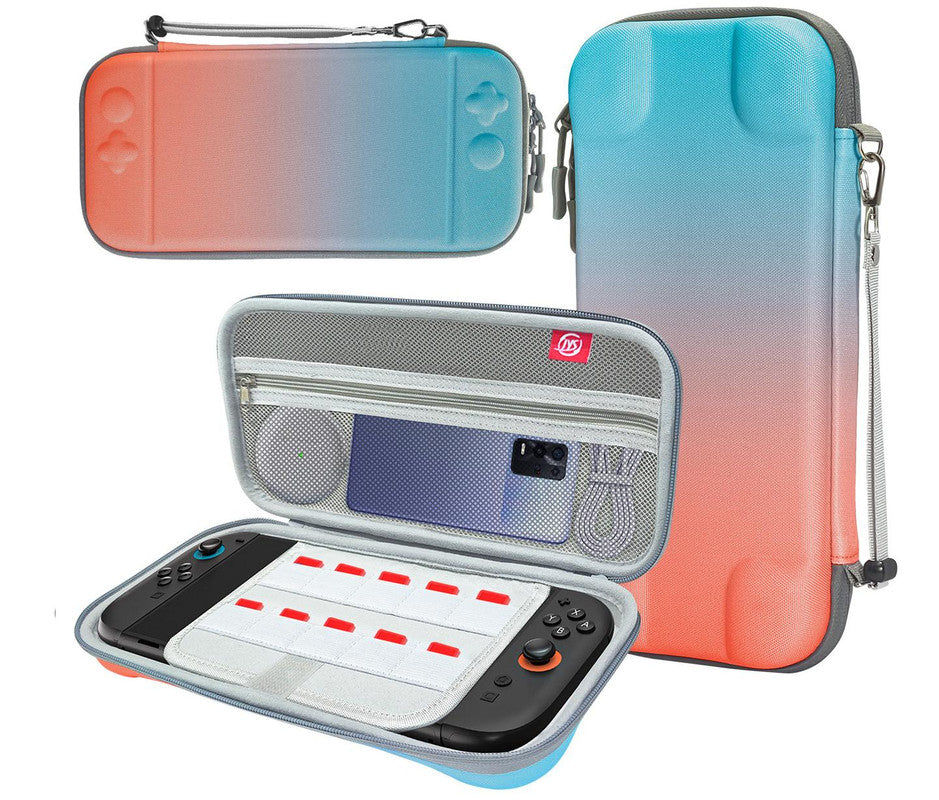 Portable Hard Shell Travel Case for Nintendo Switch/Switch Lite/OLED - Game Card Slots & Accessory V888-ELOSUNG35078