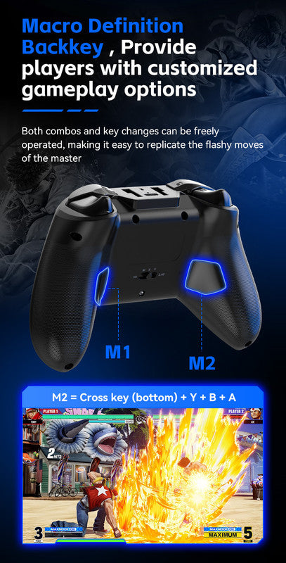 G6 Pro Wireless Gaming Controller - Hall Joysticks & Triggers, Multi-Platform, Six-Axis Gyro, Turbo & V888-ELOSUNG35110