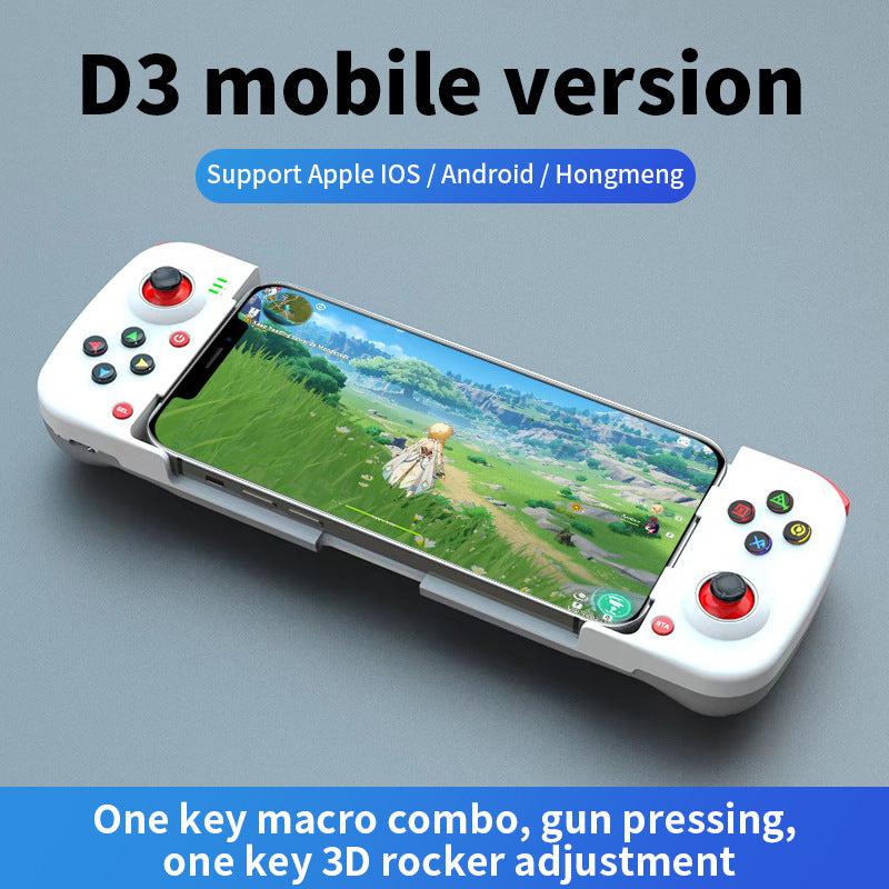 Portable Telescopic Mobile Game Controller - Bluetooth 5.0, iOS/Android/PC Compatible, 400mAh Battery(white) V888-ELOSUNG35115