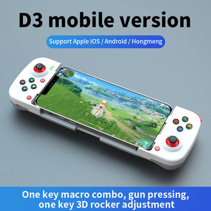 Portable Telescopic Mobile Game Controller - Bluetooth 5.0, iOS/Android/PC Compatible, 400mAh Battery(white) V888-ELOSUNG35115