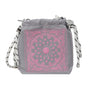 Chic Drawstring Bucket Bag with Intricate Print - Adjustable Rope Strap, Lightweight Fabric(Pink) V888-ELOSUNG35122