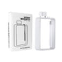 Slim Tritan Flat Water Bottle - 380ml BPA-Free, Leakproof with Leather-Textured Sleeve & Strap(white) V888-ELOSUNG35124