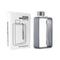 Slim Tritan Flat Water Bottle - 380ml BPA-Free, Leakproof with Leather-Textured Sleeve & Strap(grey) V888-ELOSUNG35125