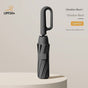 Automatic Open/Close Umbrella with UPF50+ Sun Protection - 10-Rib Windproof Design, Carabiner Handle(Black) V888-ELOSUNG35170