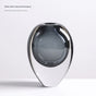Artistic Teardrop Glass Vase - Handcrafted Glazed Finish for Hydroponics & Floral Decor(grey) V888-ELOSUNG35173