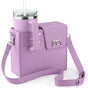 Chic PU Leather Crossbody Bag with Tumbler Holder - Multi-Compartment, Adjustable StrapChic PU Leather V888-ELOSUNG35190