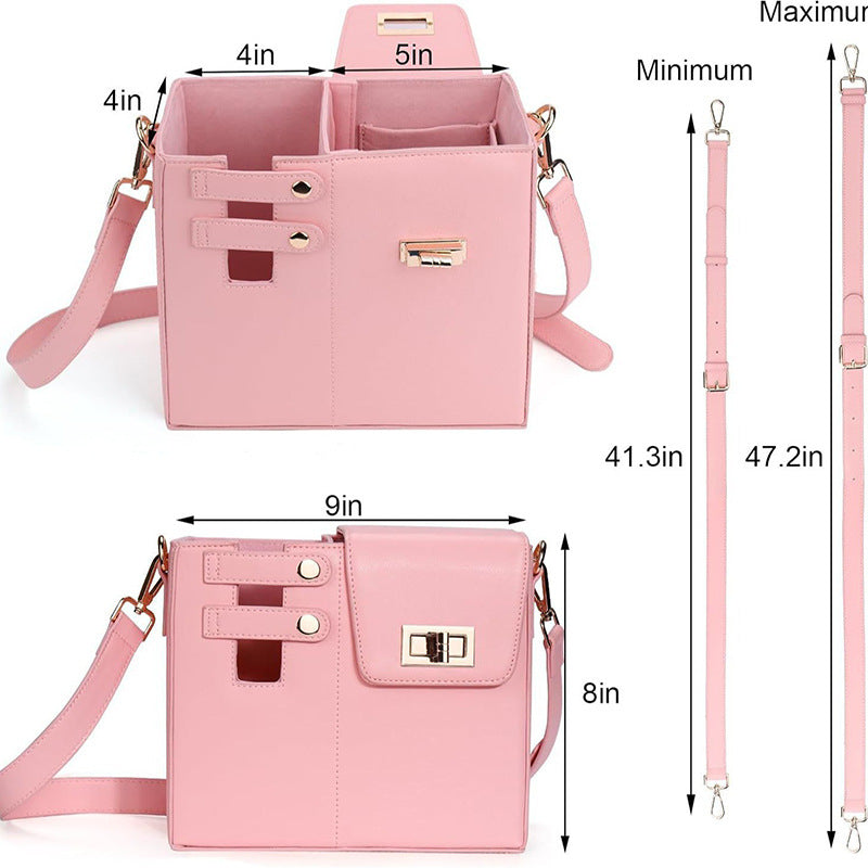 Chic PU Leather Crossbody Bag with Tumbler Holder - Multi-Compartment, Adjustable StrapChic PU Leather V888-ELOSUNG35190