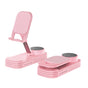 Foldable Desktop Phone Stand with Bluetooth 5.3 Speaker - Adjustable Angle & Height, TF/Line-In(pink) V888-ELOSUNG35196