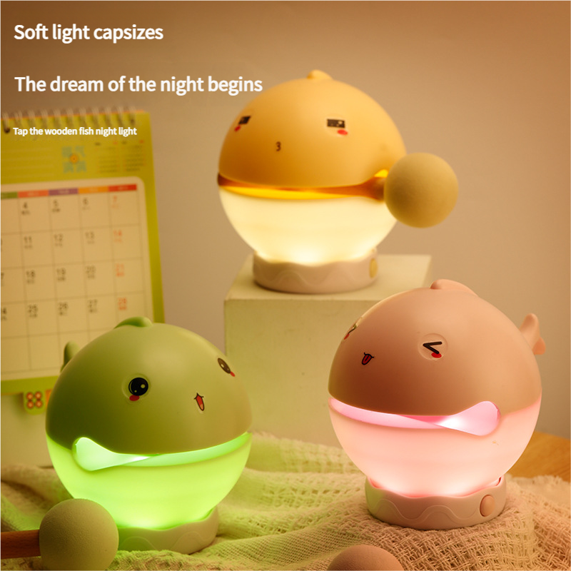 Portable rechargeable tapping control night light- 3-Level Dimmable Bedside Lamp(pink) V888-ELOSUNG35206