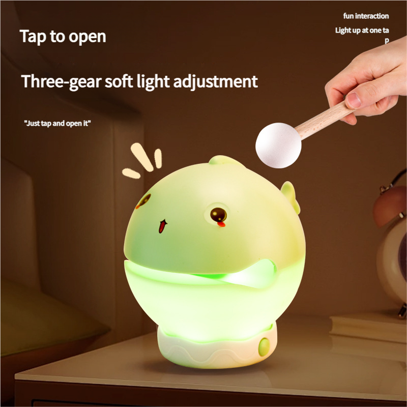 Portable rechargeable tapping control night light- 3-Level Dimmable Bedside Lamp(apricot) V888-ELOSUNG35208