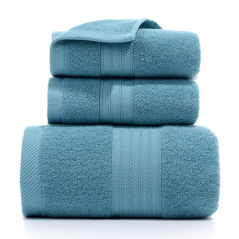 Premium Long-Staple Cotton Towel Set - 2 Hand Towels & 1 Bath Towel Gift Bundle(green) V888-ELOSUNG35210