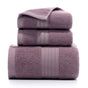 Premium Long-Staple Cotton Towel Set - 2 Hand Towels & 1 Bath Towel Gift Bundle(purple) V888-ELOSUNG35211