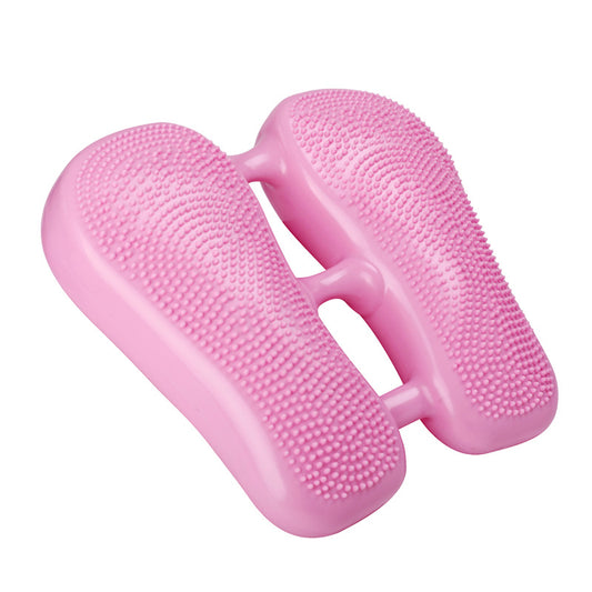 Dual-Side Textured Fitness Balance Board - Core Strengthener with Anti-Slip Massage Surface(pink) V888-ELOSUNG35231