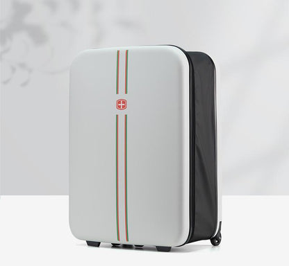 Compact Expandable Foldable Luggage - Reinforced Alloy Handle & Silent Wheels(white) V888-ELOSUNG35241