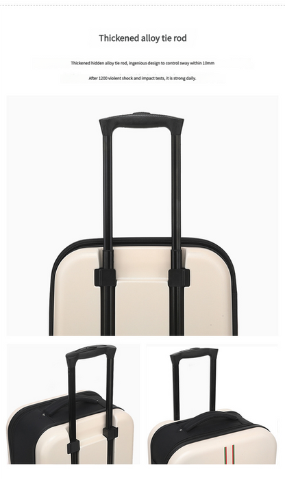 Compact Expandable Foldable Luggage - Reinforced Alloy Handle & Silent Wheels(white) V888-ELOSUNG35241