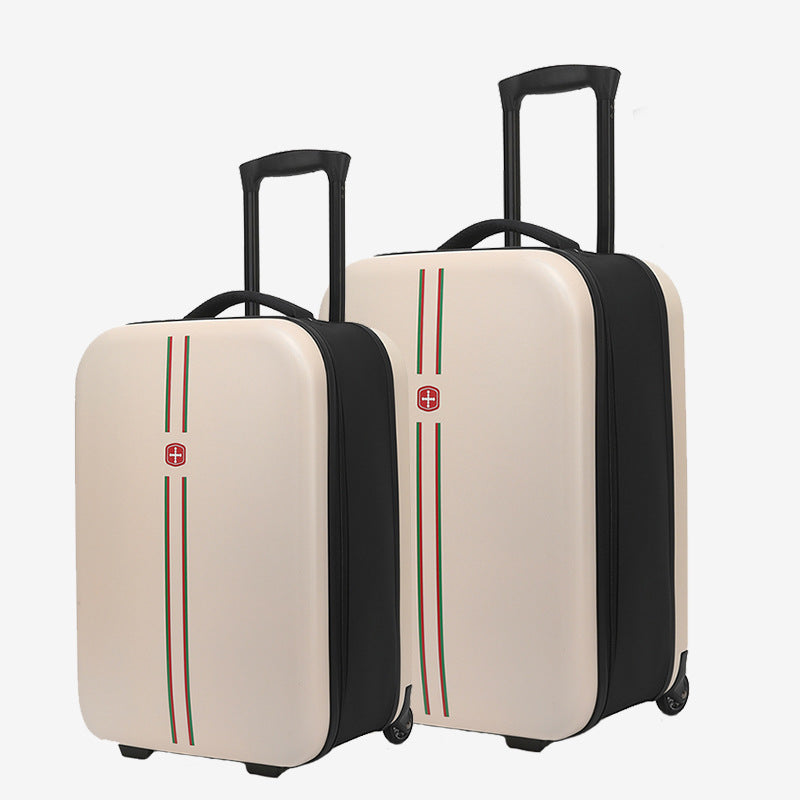 Compact Expandable Foldable Luggage - Reinforced Alloy Handle & Silent Wheels(pink) V888-ELOSUNG35244