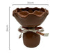 Handcrafted Minimalist Ceramic Vase - Artistic Home Decor Centerpiece(brown) V888-ELOSUNG35248