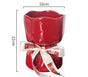 Artisan Handcrafted Ceramic Vase - Minimalist Home Decor with Stable Base(red) V888-ELOSUNG35250