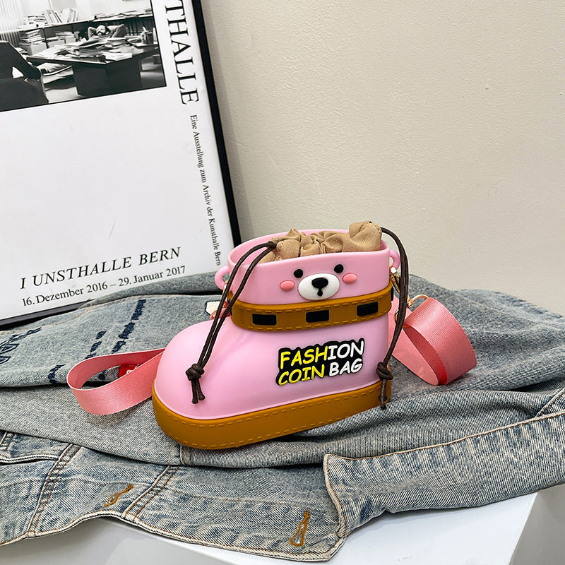 Adjustable Silicone Crossbody Bag - Multi-Way Lightweight Purse with Spacious Design(pink) V888-ELOSUNG35261