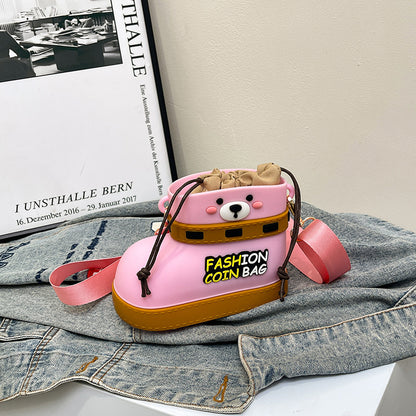 Adjustable Silicone Crossbody Bag - Multi-Way Lightweight Purse with Spacious Design(pink) V888-ELOSUNG35261