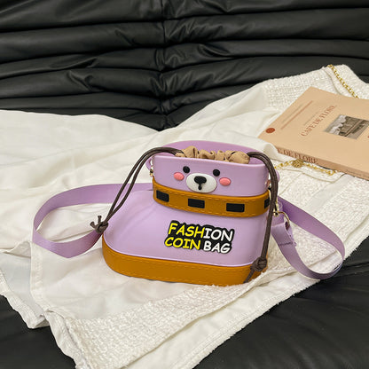 Adjustable Silicone Crossbody Bag - Multi-Way Lightweight Purse with Spacious Design(purple) V888-ELOSUNG35262