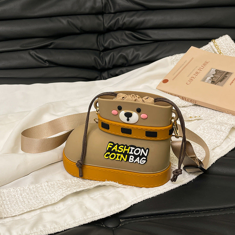 Adjustable Silicone Crossbody Bag - Multi-Way Lightweight Purse with Spacious Design(khaki) V888-ELOSUNG35264