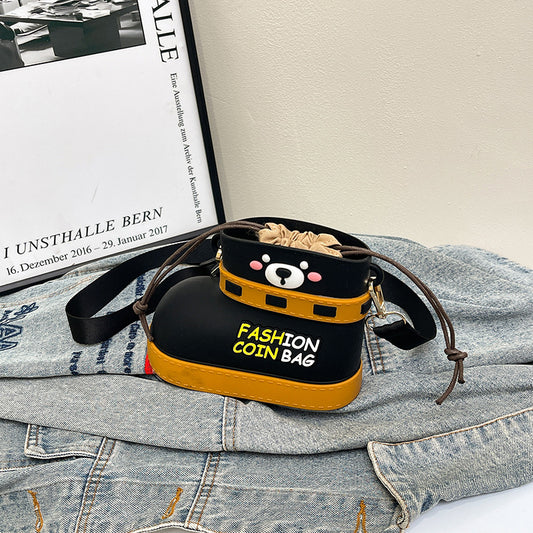 Adjustable Silicone Crossbody Bag - Multi-Way Lightweight Purse with Spacious Design(black) V888-ELOSUNG35265