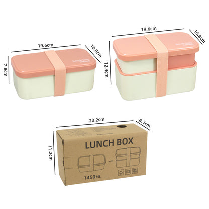 Eco - Friendly Lunch Box - Portable with Compartments(pink) V888-ELOSUNG35270