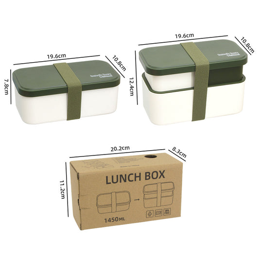 Eco - Friendly Lunch Box - Portable with Compartments(green) V888-ELOSUNG35271
