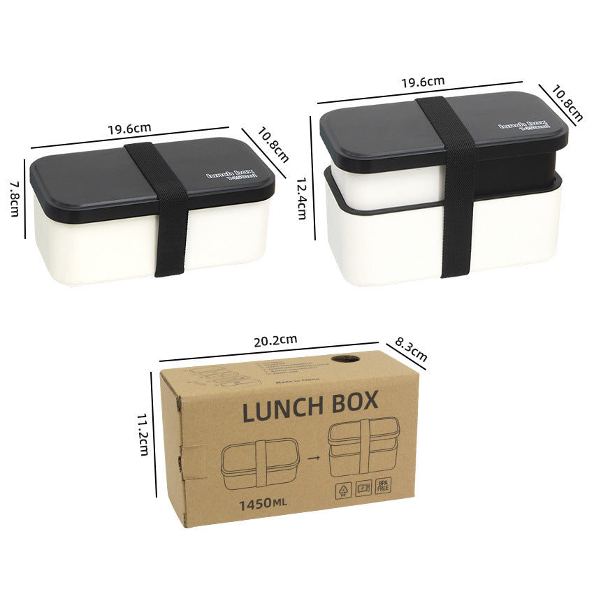 Eco - Friendly Lunch Box - Portable with Compartments(black) V888-ELOSUNG35272