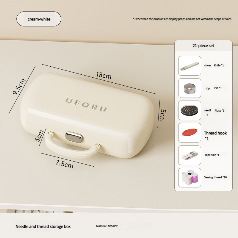 Complete Sewing Kit - Portable with Organized Compartments(white) V888-ELOSUNG35273