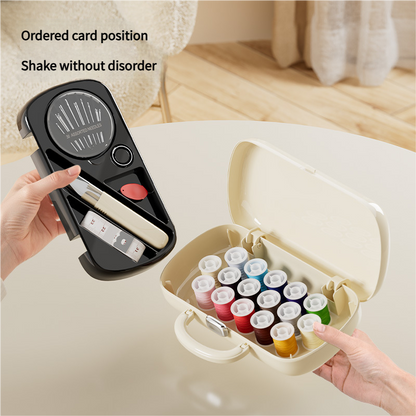 Complete Sewing Kit - Portable with Organized Compartments(white) V888-ELOSUNG35273