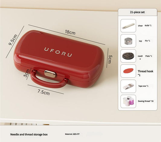 Complete Sewing Kit - Portable with Organized Compartments(red) V888-ELOSUNG35275