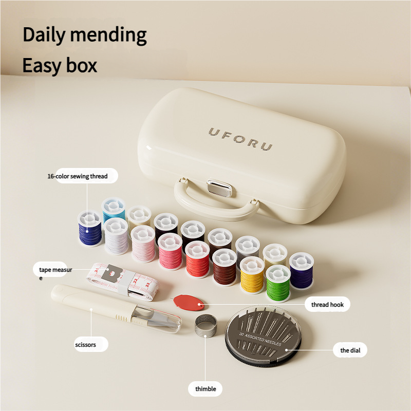 Complete Sewing Kit - Portable with Organized Compartments(red) V888-ELOSUNG35275