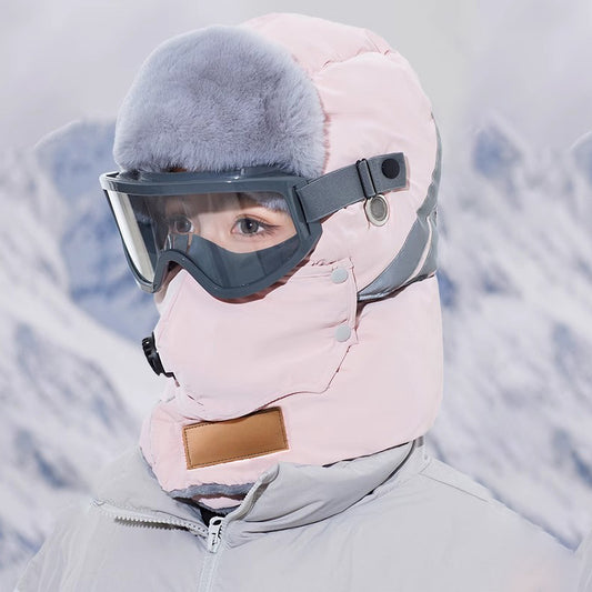 Anti-Fog Thermal Cycling hat - Reflective Safety & Voice Amplification(pink) V888-ELOSUNG35285