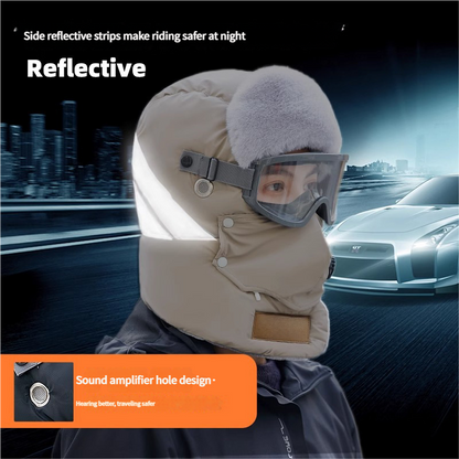 Anti-Fog Thermal Cycling hat - Reflective Safety & Voice Amplification(pink) V888-ELOSUNG35285