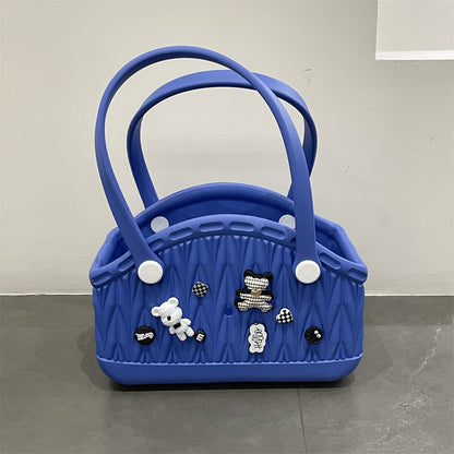 Stylish Handbag - Spacious with Decorative Elements(Dark Blue) V888-ELOSUNG35286