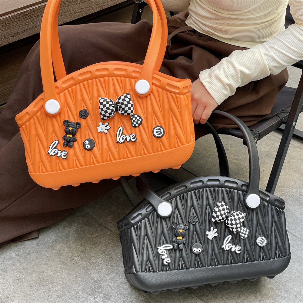Stylish Handbag - Spacious with Decorative Elements(Dark Blue) V888-ELOSUNG35286