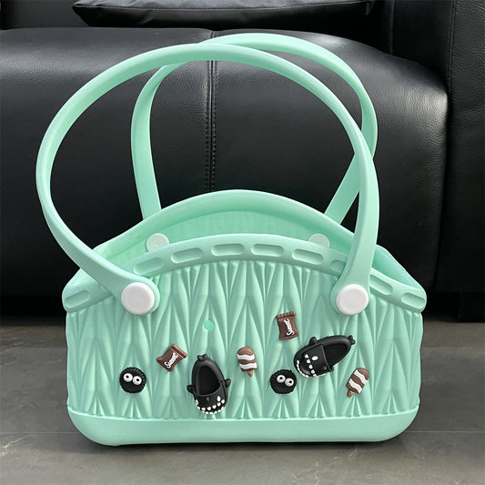 Stylish Handbag - Spacious with Decorative Elements(light green) V888-ELOSUNG35287