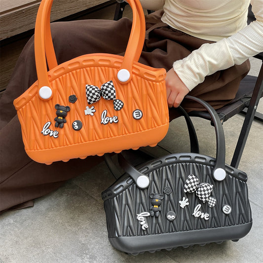 Stylish Handbag - Spacious with Decorative Elements(Beige) V888-ELOSUNG35288
