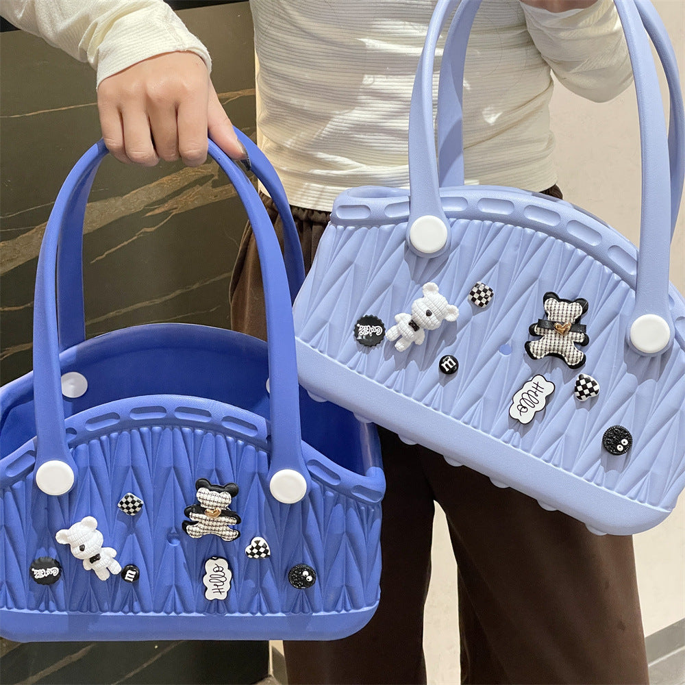 Stylish Handbag - Spacious with Decorative Elements(Beige) V888-ELOSUNG35288