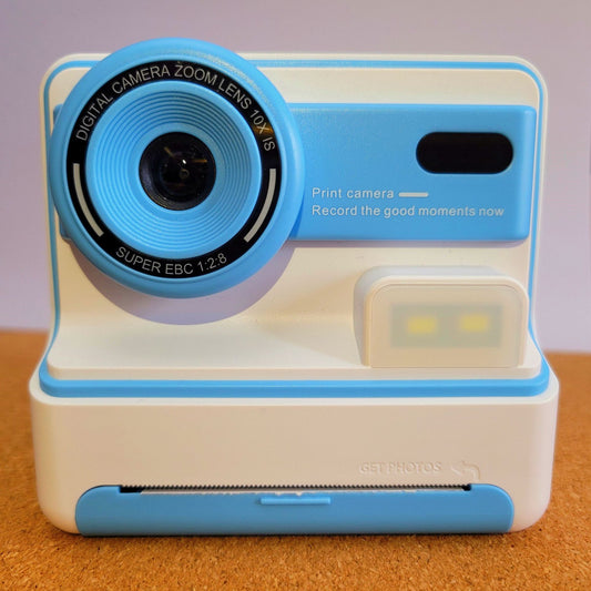 Kids Instant Print Camera - Creative Drawing & Photo Fun with Thermal Printing(Blue+32GB memory card) V888-ELOSUNG35308