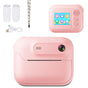 Kids Multi-Functional Camera Toy - Instant B&W Printing & Creative Stickers(pink) V888-ELOSUNG35310