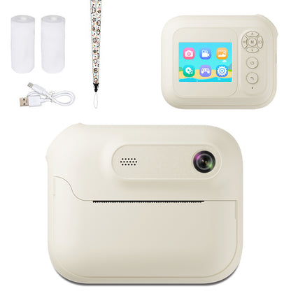 Kids Multi-Functional Camera Toy - Instant B&W Printing & Creative Stickers(white) V888-ELOSUNG35314