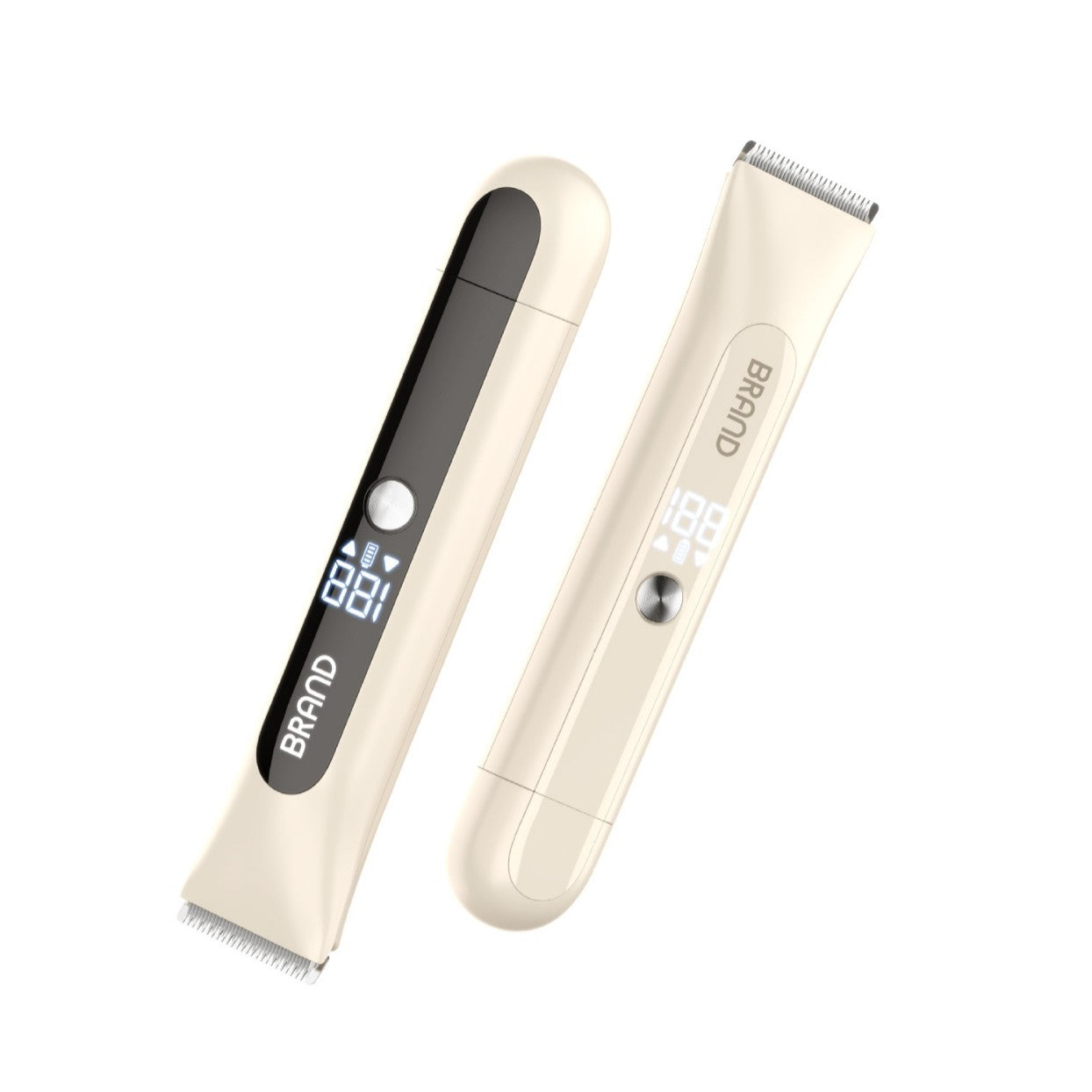 Dual-Head Electric Hair Trimmer - IPX7 Waterproof Body Groomer with Type-C Charging(Beige) V888-ELOSUNG35316