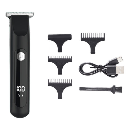 Professional Steel Hair Clipper - Low Noise Motor with 3 Guard Combs & Type-C Charging(black) V888-ELOSUNG35319