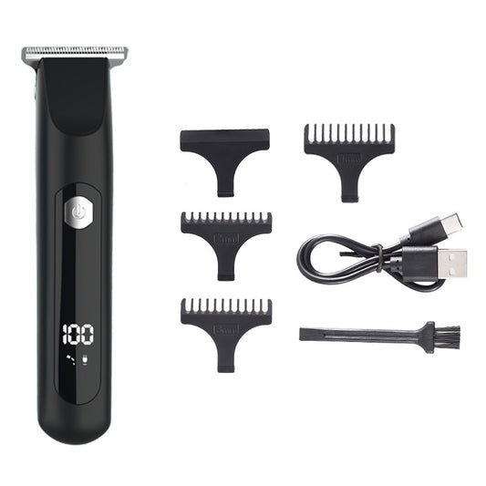 Professional Steel Hair Clipper - Low Noise Motor with 3 Guard Combs & Type-C Charging(black) V888-ELOSUNG35319
